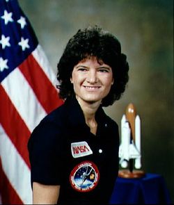 Official NASA Portrait of Sally Ride NASA official portrait of female astronaut Sally Ride.