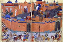 Depiction of the siege of Baghdad