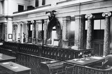 The old Supreme Court Room in the U. S. Capitol. Washington D. C., ca. 1890.