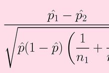 Test statistic for comparing two population proportions