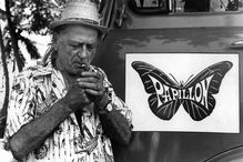 Henri Charrière on the set of the 1973 film Papillon.