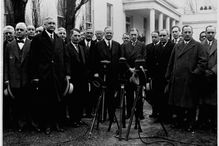 President Hoover with Reconstruction Finance Corporation Members