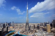 Photo of tallest building in the world, the skyscraper Burj Khalifa in Dubai, UAE.