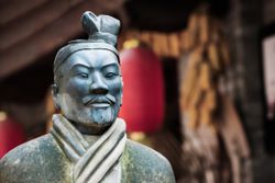 Terracotta warrior statue replica in Xiao Yanta