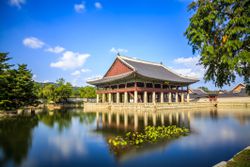 Gyeongbokgung across the water