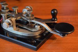 Close-Up Of Telegraph Machine