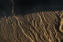 Arid terrain and mountain range of Ladakh region, India