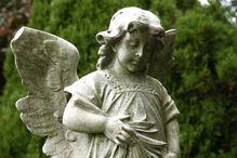 A statue at Green-Wood Cemetery in Brooklyn