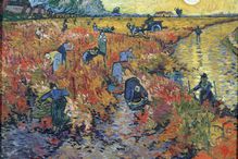 Painting by Vincent Van Gogh, The Red Vineyards at Arles, 1888