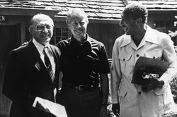 photo of Begin, Carter, and Sadat at Camp David