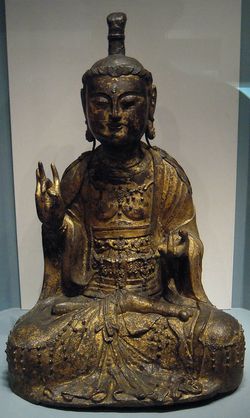 A late Goryeo or Koryo era bodhisattva or enlightened being, National Museum in Seoul