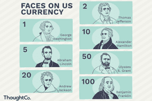 Faces on U.S. currency illustration