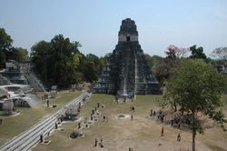 Aerial view of the Mayan Great Plaza