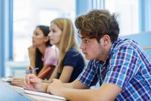 University students in a lecture hall