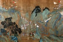 Detail of Royal Entourage in the Mountains from The First Emperor of the Han Dynasty Entering Kuan Tung by Chao Po-chu