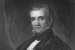 Engraved portrait of James K. Polk