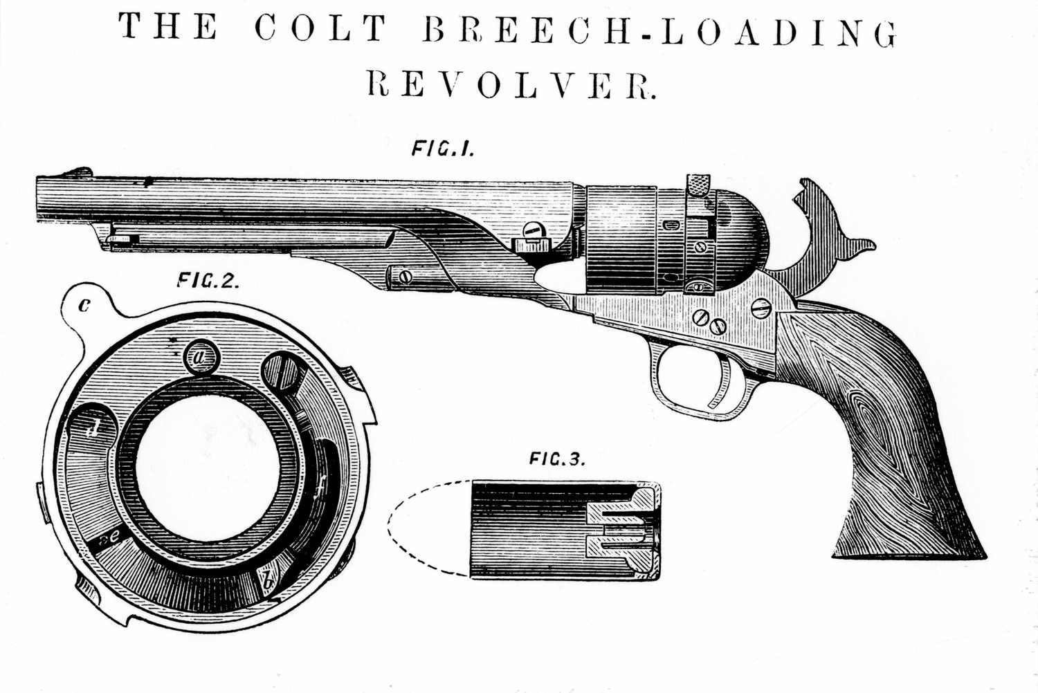 Colt Frontier revolver, invented by Samuel Colt (1814-62), c1850.