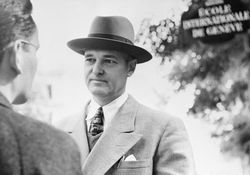 George Kennan Talking to Reporters