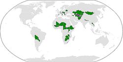 A map of landlocked countries