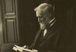 Photograph of John Muir reading