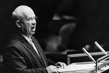 Nikita Khrushchev addressing the United Nations