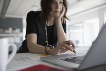 Female working at laptop