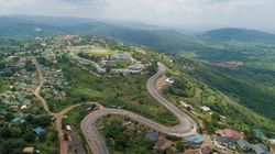 High-angle view of Peduase, Ghana