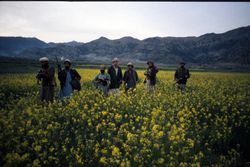 Members of the Afghan guerrilla group Mujahideen in 1987 during war with Soviet Union.