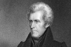 Engraved portrait of President Andrew Jackson