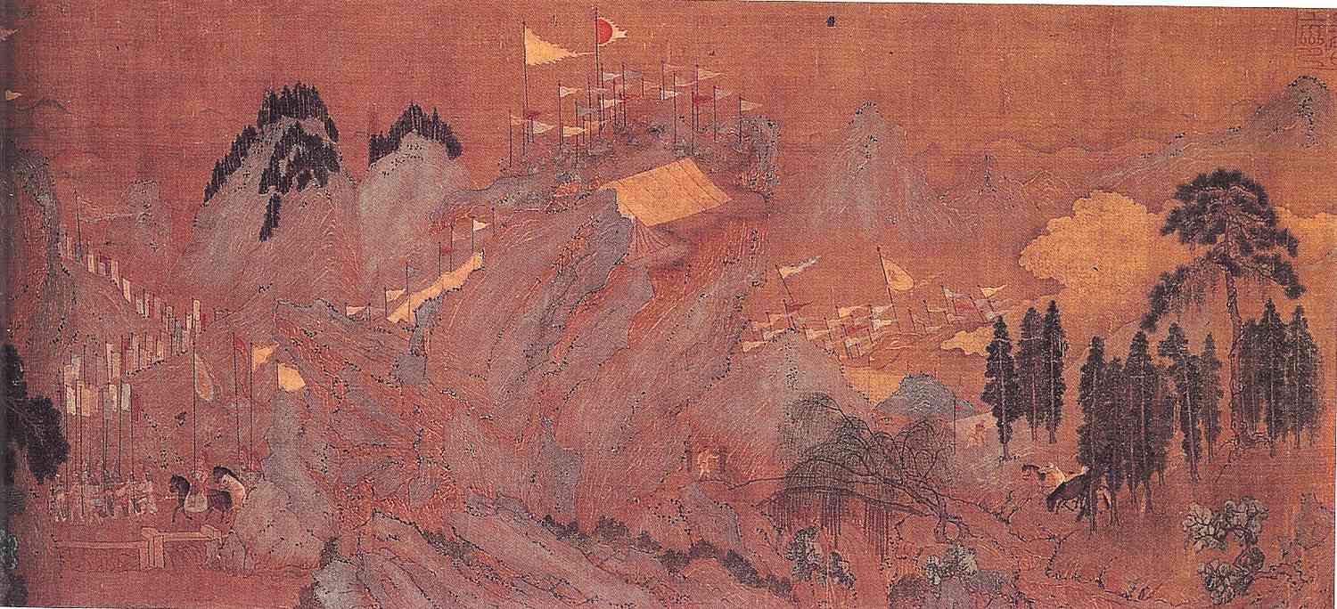 Liu Bang enters Guanzhong, by Zhao Boju, 12th century