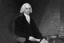 Engraved portrait of President James Madison