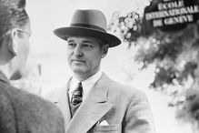 George Kennan Talking to Reporters