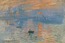 Impressionist painting by Claude Monet of sunrise