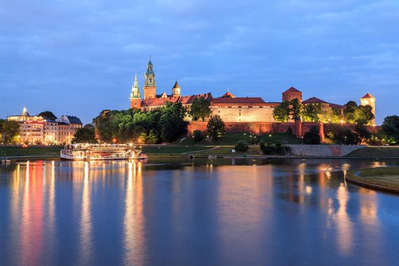 View on Wawel and river Wisla, Poland