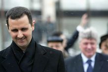 Syrian President Bashar Assad is seen during a visit to Moscow's State Institute for Foreign Relations on January 25, 2005.