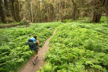 Woman hiking outdoors