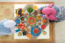 Iranian Woman decorating table