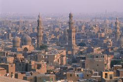 Egypt, Cairo, Old City, elevated view