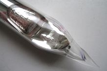 This is a sample of pure liquid rubidium metal.