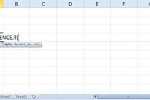 The CONFIDENCE.T function in Excel