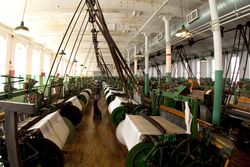 Photograph of a restored textile mill in Lowell, Massachusetts