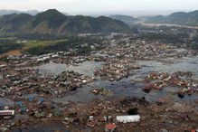 The 2004 tsunami damage from the Indonesia quake and tsunami of December 26