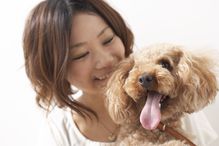 Woman with Pet Dog