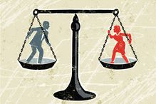 Balance Scale with man and woman