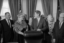 John Kennedy with members of the President&#39;s Commission on the Status of Women