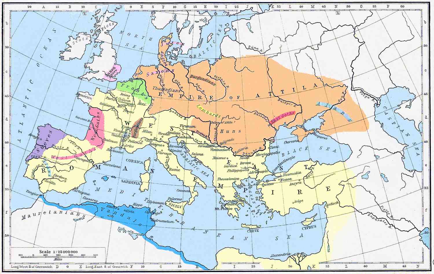 Hunnic Empire map