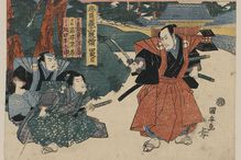 Painting of samurai by Kuniyasu Utagawa.