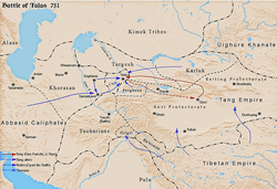 graphic of the Battle of Talas