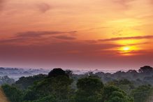 Sunrise over the Amazon River Basin