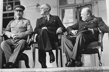 Stalin, FDR, and Churchill at Tehran Conference